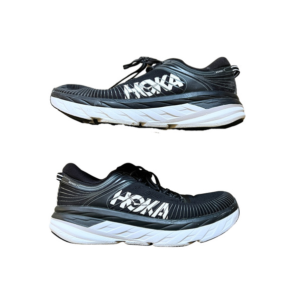 Hoka One One Bondi 7 Womens Running Comfort Sneakers 9.5 Gym Workout Athletic - Picture 1 of 8